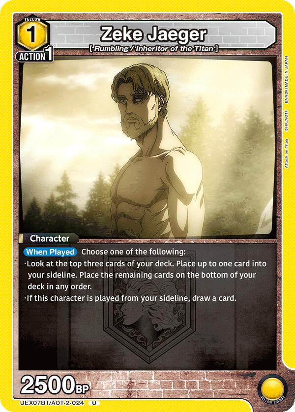 Zeke Jaeger (024) - UEX07BT: Attack on Titan Vol. 2 - Union Arena