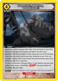 I Hope You're Watching, Mister Ksaver!! - Union Arena UEX07BT: Attack on Titan Vol. 2 trading card