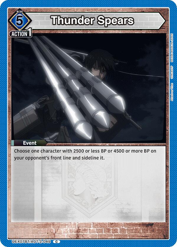 Thunder Spears (UEX07BT: Attack on Titan Vol. 2) — Union Arena card