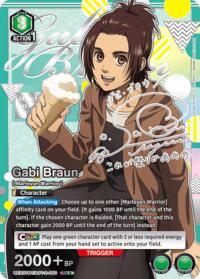 Gabi Braun (050) (R**) - Union Arena UEX07BT: Attack on Titan Vol. 2 trading card