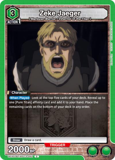 Zeke Jaeger (052) Union Arena Card