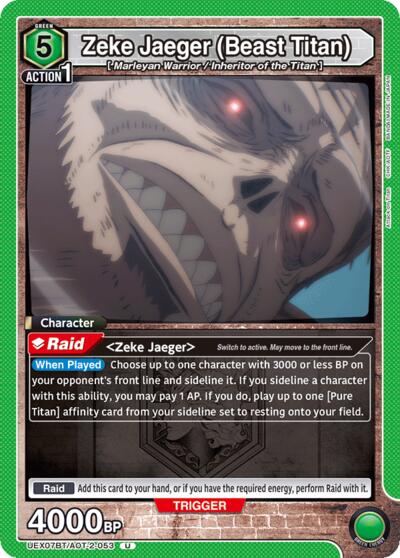 Zeke Jaeger (Beast Titan) (053) Union Arena Card