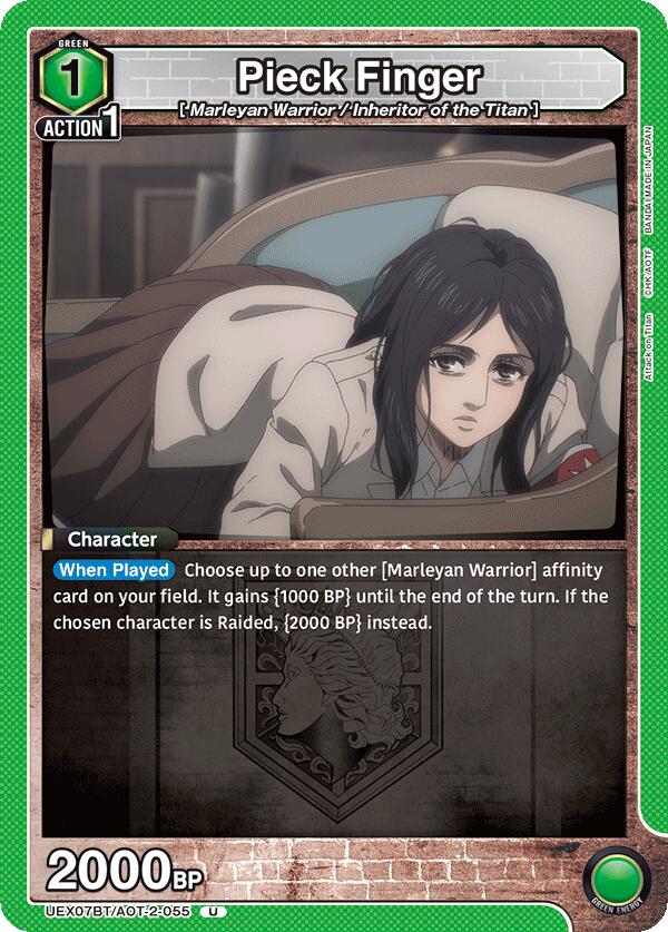 Pieck Finger (055) (UEX07BT: Attack on Titan Vol. 2) — Union Arena card