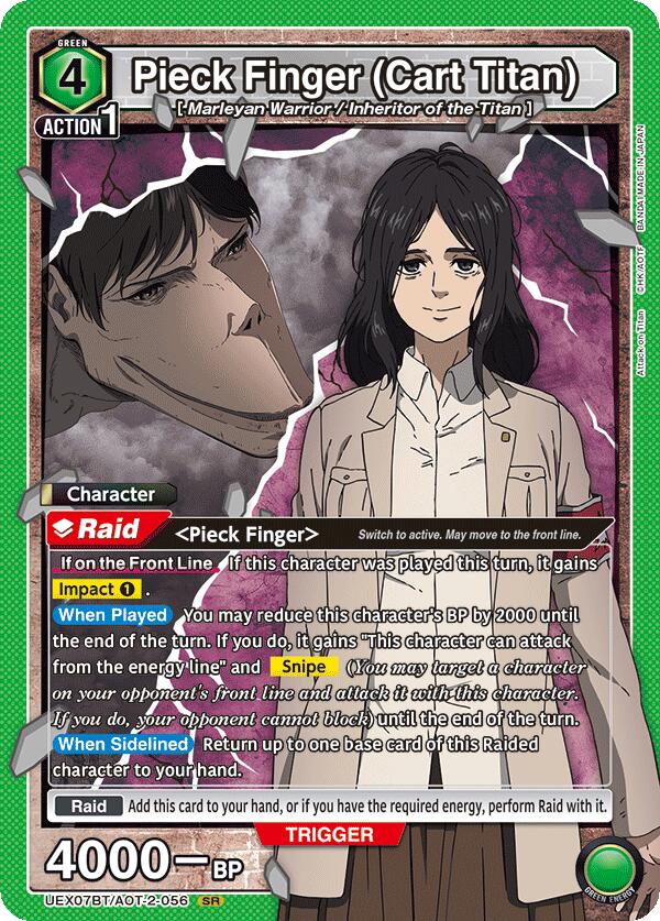 Pieck Finger (Cart Titan) (UEX07BT: Attack on Titan Vol. 2) — Union Arena card