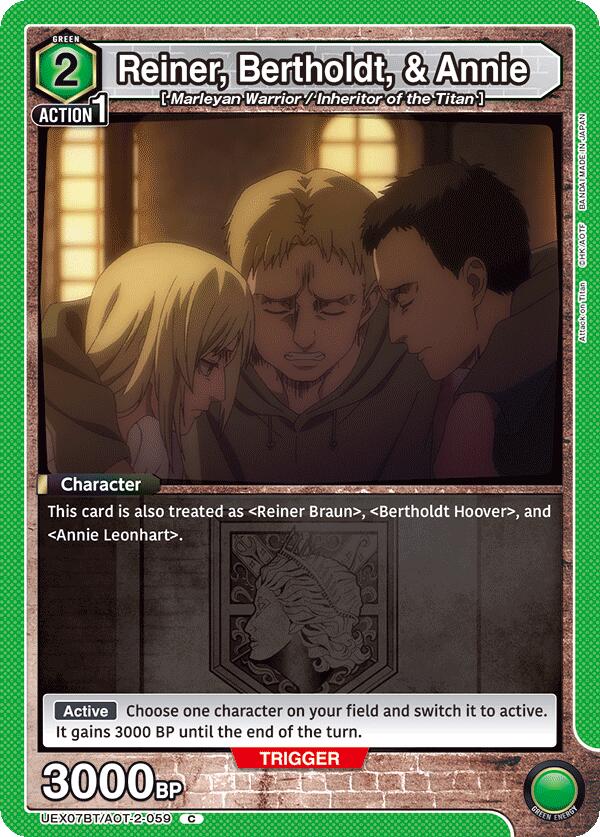 Reiner, Bertholdt, & Annie Union Arena Card