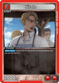 Nicolo - Union Arena UEX07BT: Attack on Titan Vol. 2 trading card