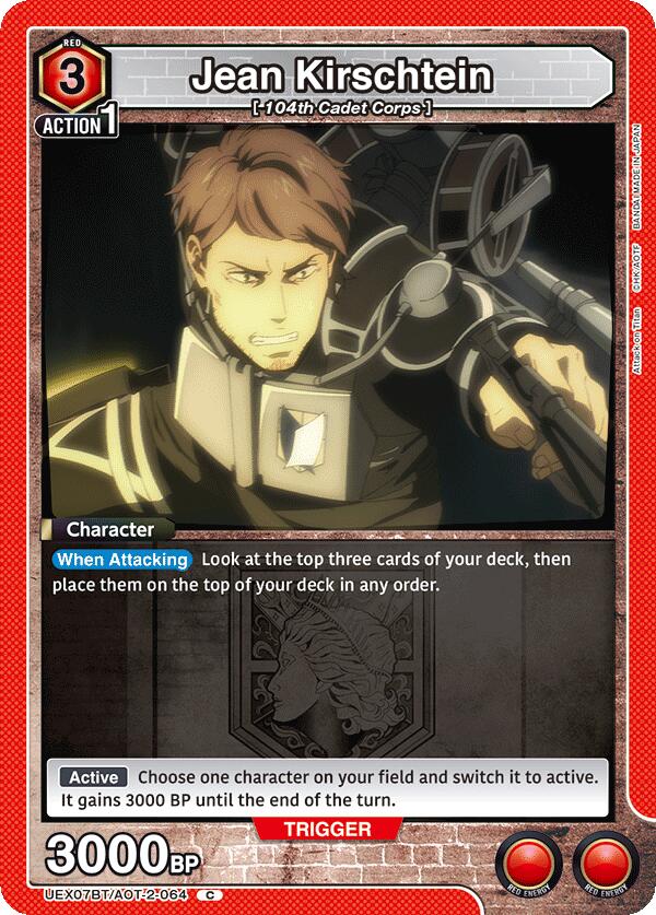 Jean Kirschtein (064) (UEX07BT: Attack on Titan Vol. 2) — Union Arena card