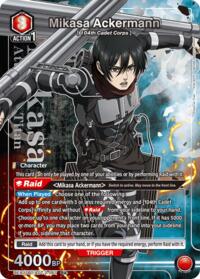 Mikasa Ackermann (067) (R*) - Union Arena UEX07BT: Attack on Titan Vol. 2 trading card