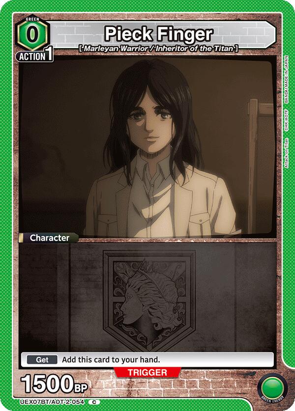Pieck Finger (054) (UEX07BT: Attack on Titan Vol. 2) — Union Arena card