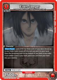Eren Jaeger (070) (Box Topper Foil) - Union Arena UEX07BT: Attack on Titan Vol. 2 trading card