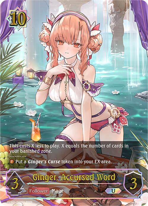 Ginger, Accursed Word (PCS01: Summer Edition Vol. 1) — Shadowverse: Evolve card
