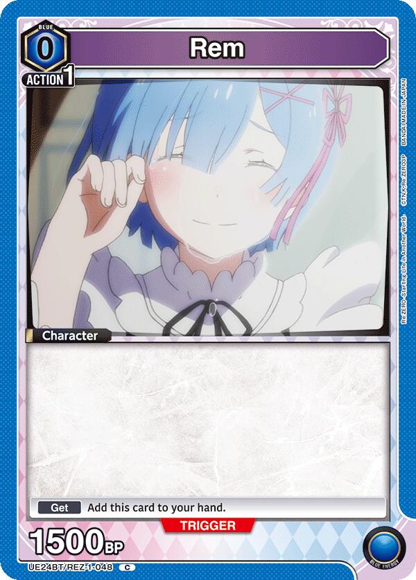 Rem (048) (UE24BT: Re:ZERO -Starting Life in Another World-) — Union Arena card
