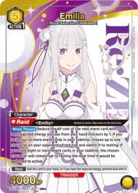 Emilia (027) (Box Topper Gold Foil) - Union Arena UE24BT: Re:ZERO -Starting Life in Another World- trading card