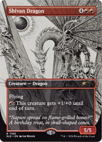 Shivan Dragon (Secret Lair) from SLD #7180, Magic: The Gathering card