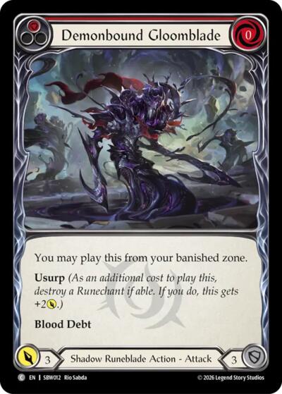 Demonbound Gloomblade Red