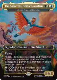 The Sorceress, Heroic Guardian - Derevi, Empyrial Tactician - Magic: The Gathering Secret Lair Drop Series trading card