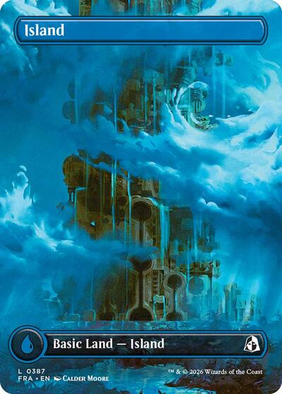 Island (Borderless) from FRA #387, Magic: The Gathering card