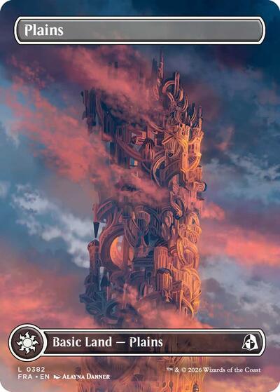 Plains (Borderless) from FRA #382, Magic: The Gathering card