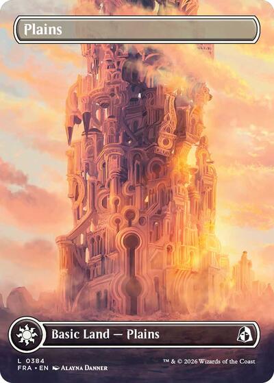 Plains (Borderless) from FRA #384, Magic: The Gathering card