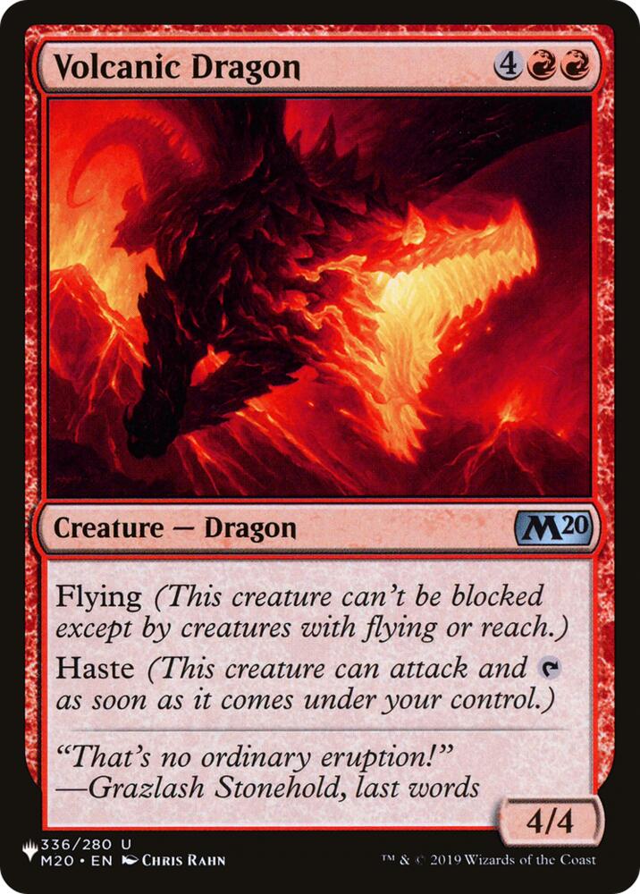 Volcanic Dragon (M20) - The List Reprints - Magic: The Gathering