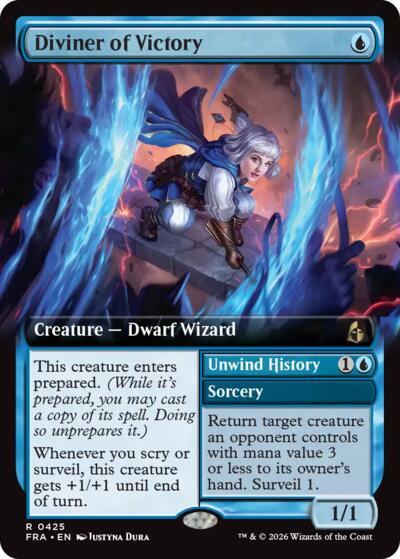 Diviner of Victory (Extended Art) from FRA #425, Magic: The Gathering card
