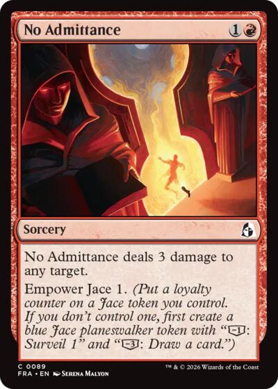 No Admittance FRA 89 Magic card
