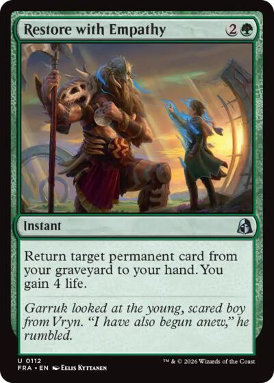 Restore with Empathy from FRA #112, Magic: The Gathering card