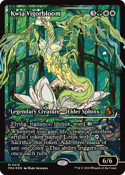 Kwia Vigorbloom (Showcase) from FRA #410, Magic: The Gathering card