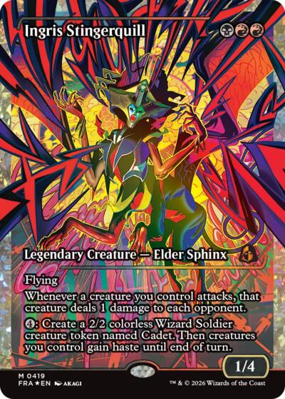 Ingris Stingerquill (Showcase, Fracture Foil) from FRA #419, Magic: The Gathering card