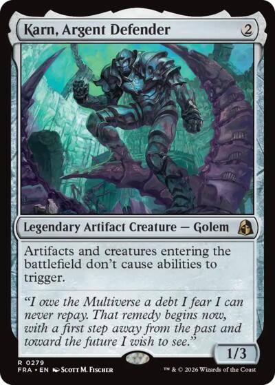 Karn, Argent Defender from FRA #279, Magic: The Gathering card