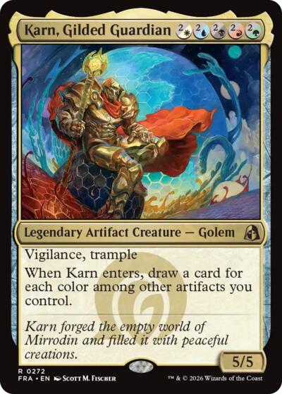 Karn, Gilded Guardian from FRA #272, Magic: The Gathering card