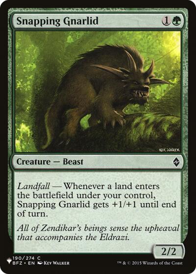 Snapping Gnarlid (The List) from PLST #BFZ-190, Magic: The Gathering card