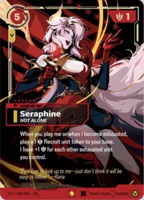 Seraphine, Not Alone (T1 Worlds Champion Signature Edition Bundle) T1S 005/005 — Riftbound Promotional Cards