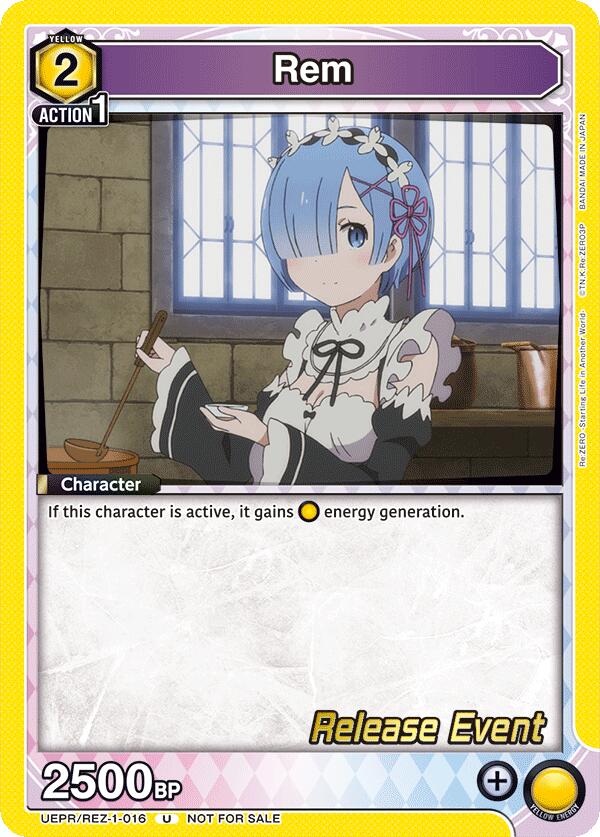 Rem (016) (UE24BT: Re:ZERO -Starting Life in Another World- Release Event Cards) — Union Arena card