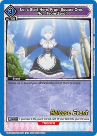 Let's Start Here, From Square One. No... From Zero! - Union Arena UE24BT: Re:ZERO -Starting Life in Another World- Release Event Cards trading card