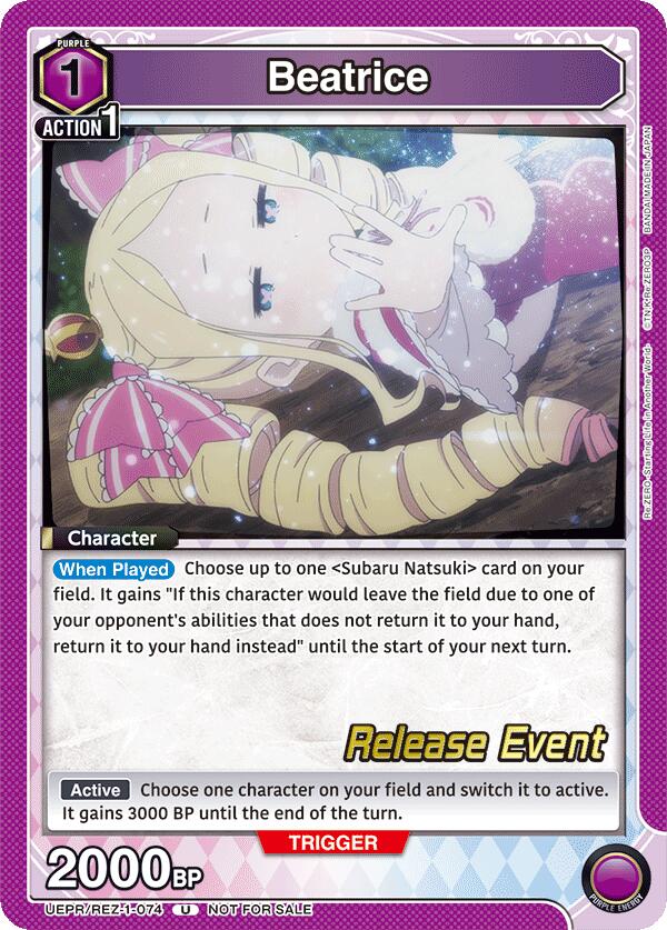 Beatrice (074) (UE24BT: Re:ZERO -Starting Life in Another World- Release Event Cards) — Union Arena card
