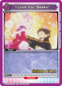 I Love You, Beako! - Union Arena UE24BT: Re:ZERO -Starting Life in Another World- Release Event Cards trading card