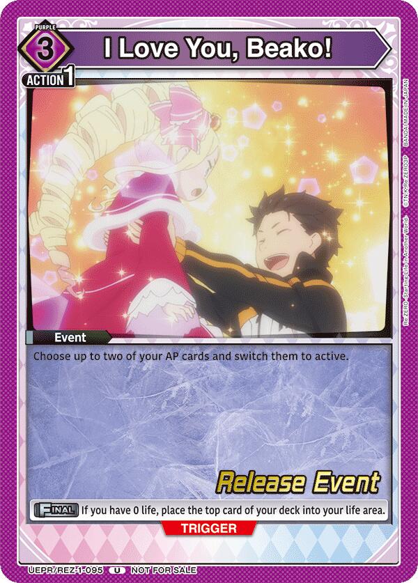 I Love You, Beako! (UE24BT: Re:ZERO -Starting Life in Another World- Release Event Cards) — Union Arena card