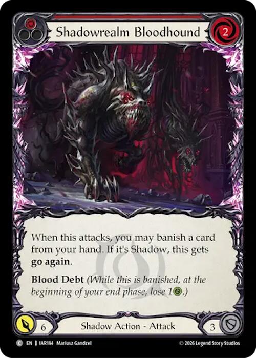 Shadowrealm Bloodhound (Red) IAR194/287 — Usurp the Shadow Throne