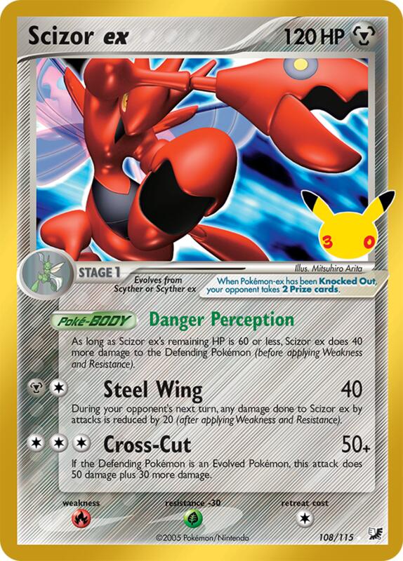 Scizor ex 108/115 from ME: 30th Celebration Classic Collection