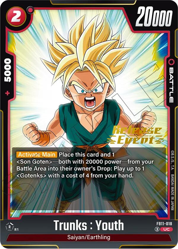 Trunks : Youth - FB11-018 (Brightness of Hope Release Event Cards) — Dragon Ball Super Card Game card