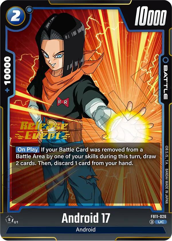 Android 17 (Brightness of Hope Release Event Cards) — Dragon Ball Super Card Game card