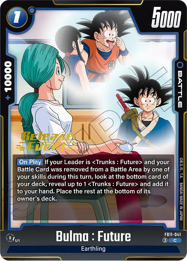 Bulma : Future - FB11-041 (Brightness of Hope Release Event Cards) — Dragon Ball Super Card Game card