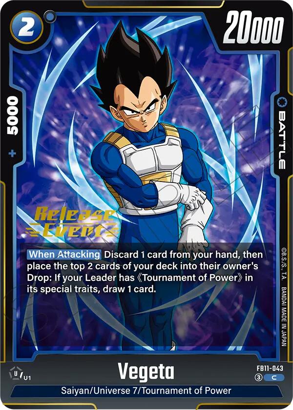 Vegeta - FB11-043 (Brightness of Hope Release Event Cards) — Dragon Ball Super Card Game card