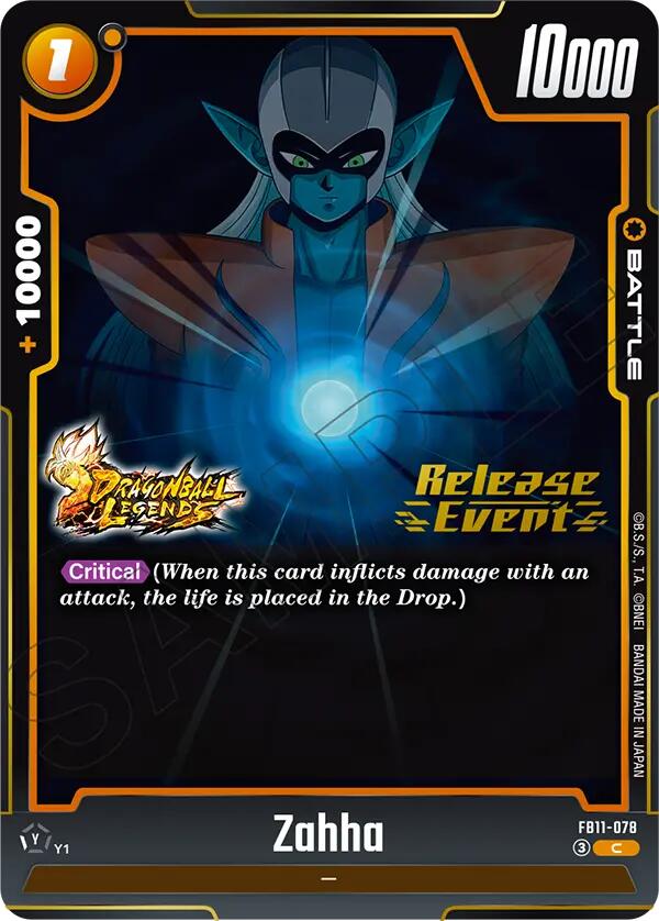 Zahha - FB11-078 (Brightness of Hope Release Event Cards) — Dragon Ball Super Card Game card