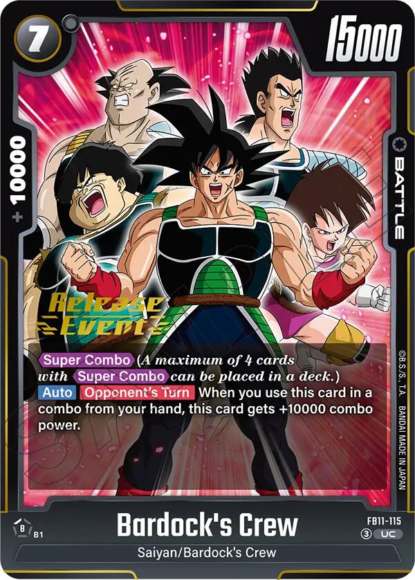 Bardock's Crew - FB11-115 (Brightness of Hope Release Event Cards) — Dragon Ball Super Card Game card