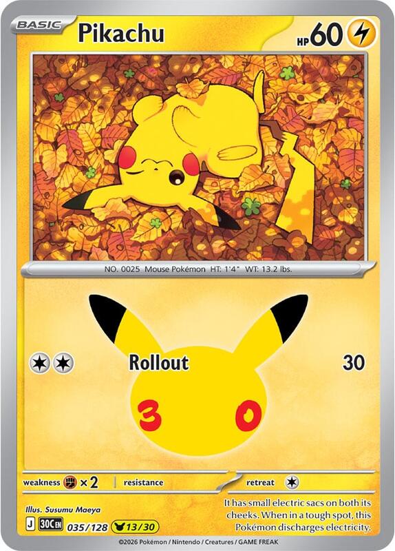 Pikachu 035/128 from ME: 30th Celebration