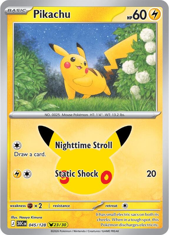 Pikachu 045/128 from ME: 30th Celebration