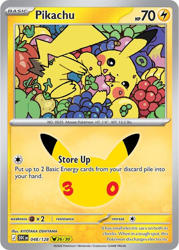 Pikachu 048/128 from ME: 30th Celebration
