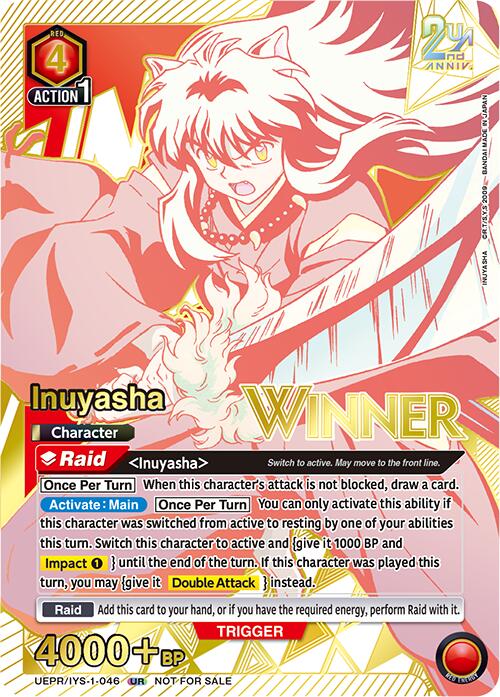 Inuyasha (046) (Winner) - Union Arena Promotion Cards - Union